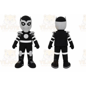 Black Superhero Mascot Costume for Events and Promotions