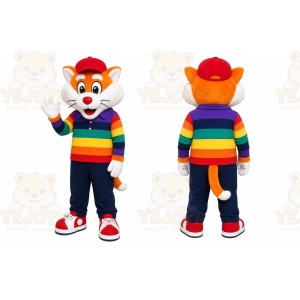Orange Cat Mascot Costume for Children's Events