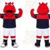 Red Hippopotamus Mascot Costume for Sports Events