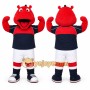Red Hippopotamus Mascot Costume for Sports Events