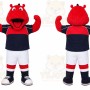 Red Hippopotamus Mascot Costume for Sports Events