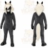 Gray Horse Mascot Costume for Sports Events