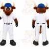 Brown Bull Mascot Costume for Sports Events