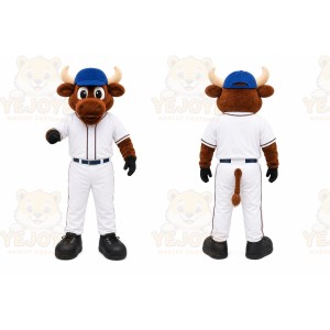 Brown Bull Mascot Costume for Sports Events