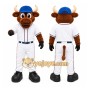 Brown Bull Mascot Costume for Sports Events