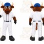 Brown Bull Mascot Costume for Sports Events
