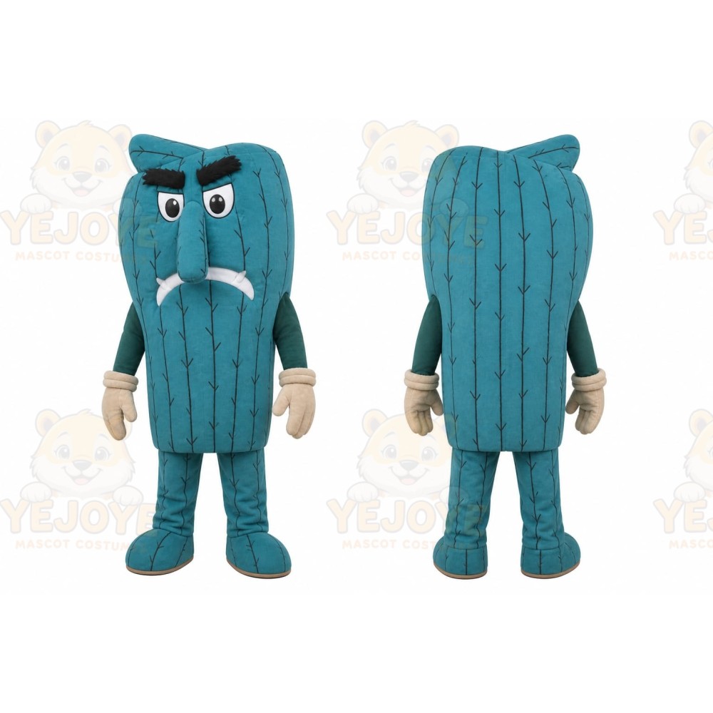 Blue Cactus Mascot Costume for Events and Promotions