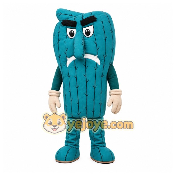 Blue Cactus Mascot Costume for Events and Promotions