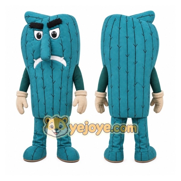 Blue Cactus Mascot Costume for Events and Promotions