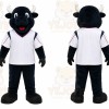 Black Bull Mascot Costume for Sports Events