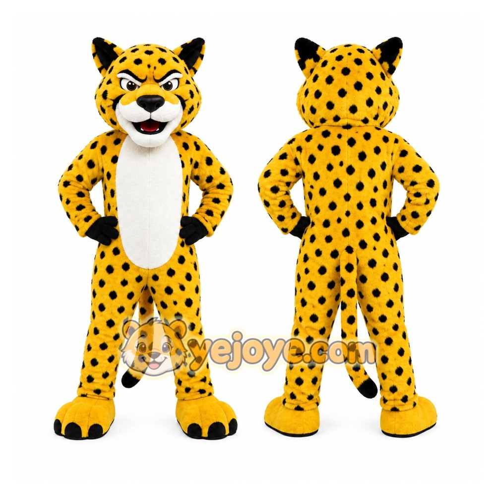 Yellow Cheetah Mascot Costume for Events and Promotions Yellow Cheetah Mascot Costume for Events and Promotions