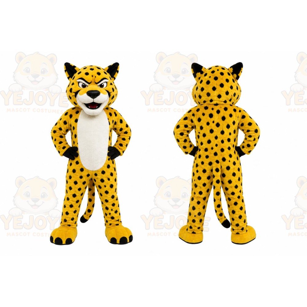 Yellow Cheetah Mascot Costume for Events and Promotions