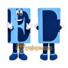 Blue Letter Block Mascot Costume for Events and Promotions Blue Letter Block Mascot Costume for Events and Promotions