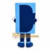 Blue Letter Block Mascot Costume for Events and Promotions Blue Letter Block Mascot Costume for Events and Promotions