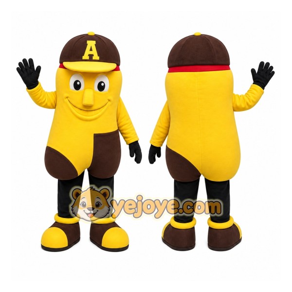 Yellow Peanut Mascot Costume for Events and Promotions