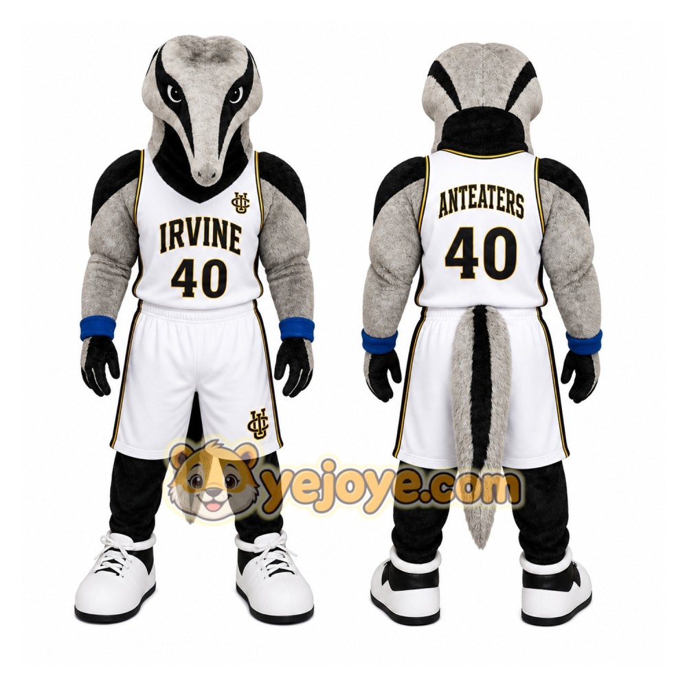 Gray Anteater Mascot Costume for Sports Events Gray Anteater Mascot Costume for Sports Events