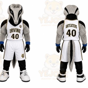 Gray Anteater Mascot Costume for Sports Events