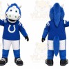 Blue Horse Mascot Costume for Sports Events