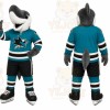 Teal Shark Mascot Costume for Sports Events