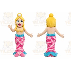 Pink Mermaid Mascot Costume for Children's Events