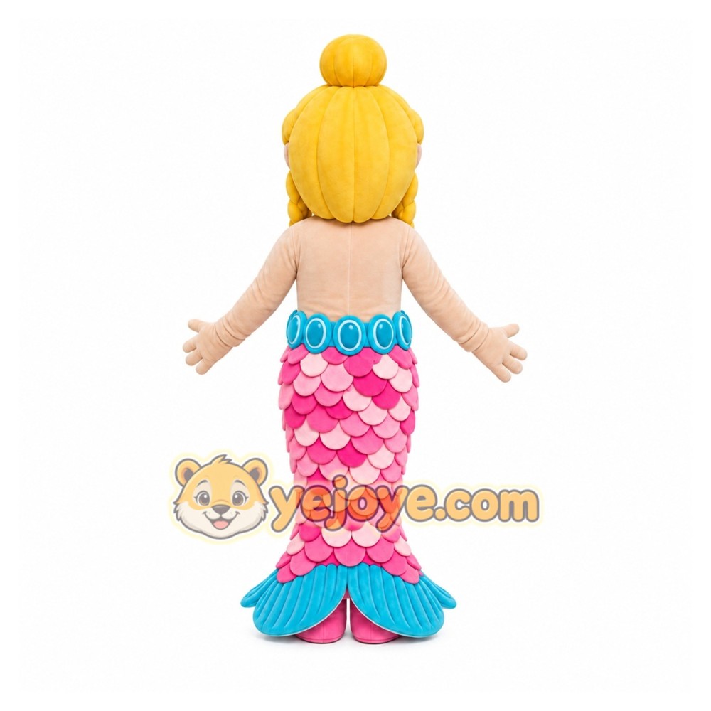 Pink Mermaid Mascot Costume for Children's Events Pink Mermaid Mascot Costume for Children's Events