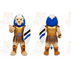 Tan Lion Warrior Mascot Costume for School Events