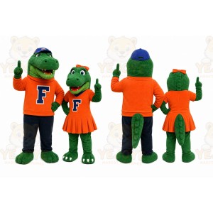 Green Alligator Mascot Costume for School Events