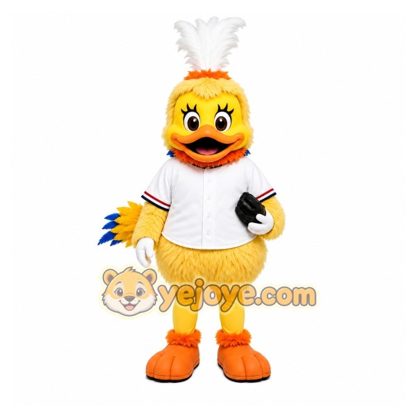 Yellow Bird Mascot Costume for Sports Events