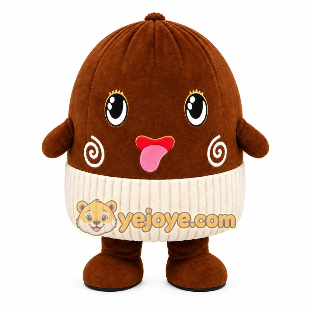 Brown Dessert Cupcake Mascot Costume for Events and Promotions Brown Dessert Cupcake Mascot Costume for Events and Promotions