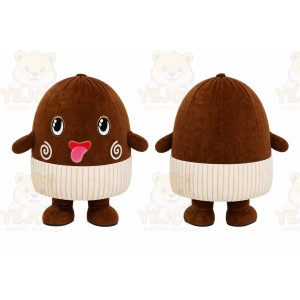 Brown Dessert Cupcake Mascot Costume for Events and Promotions