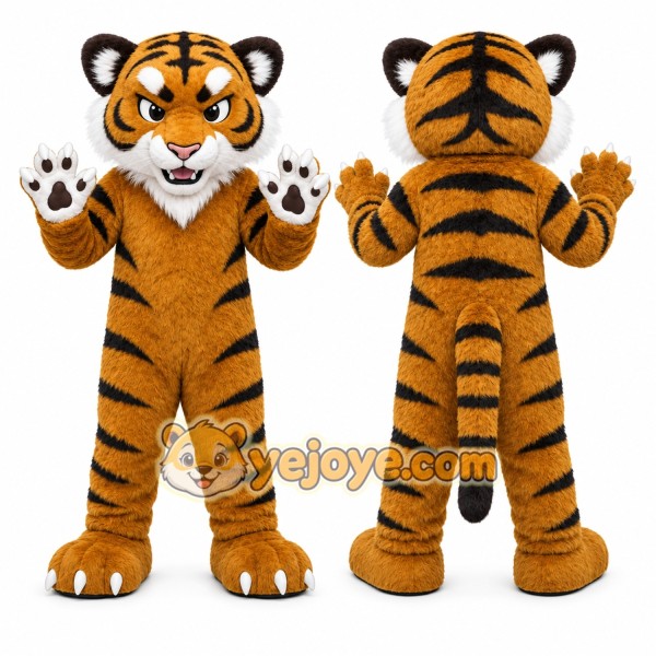 Orange Tiger Mascot Costume for School Events