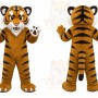 Orange Tiger Mascot Costume for School Events