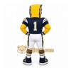 Yellow Lightning Bolt Humanoid Mascot Costume for Sports Events Yellow Lightning Bolt Humanoid Mascot Costume for Sports Events