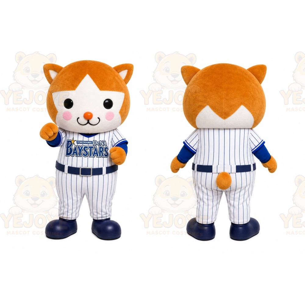 Orange Cat Mascot Costume for Sports Events