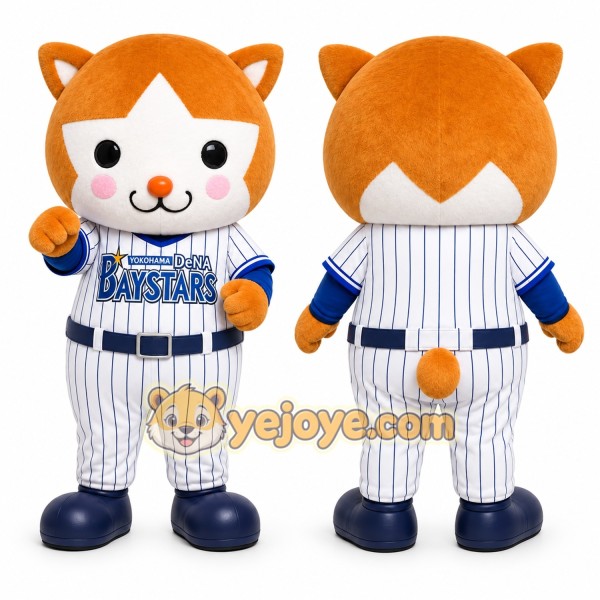 Orange Cat Mascot Costume for Sports Events