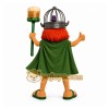 Orange Bearded Man With Helmet And Cape Mascot Costume for Events and Promotions