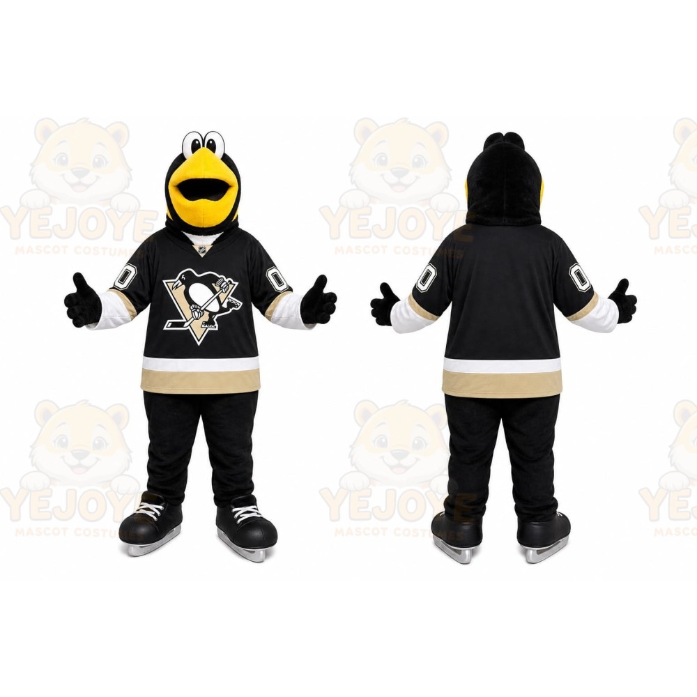 Black Bird Mascot Costume for Sports Events