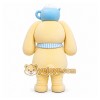 Cream Dog With Cup Hat Mascot Costume for Restaurant Promotions