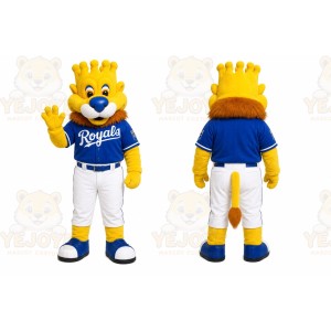 Yellow Lion Mascot Costume for Sports Events
