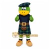 Green Frog In Kilt Mascot Costume for Events and Promotions Green Frog In Kilt Mascot Costume for Events and Promotions