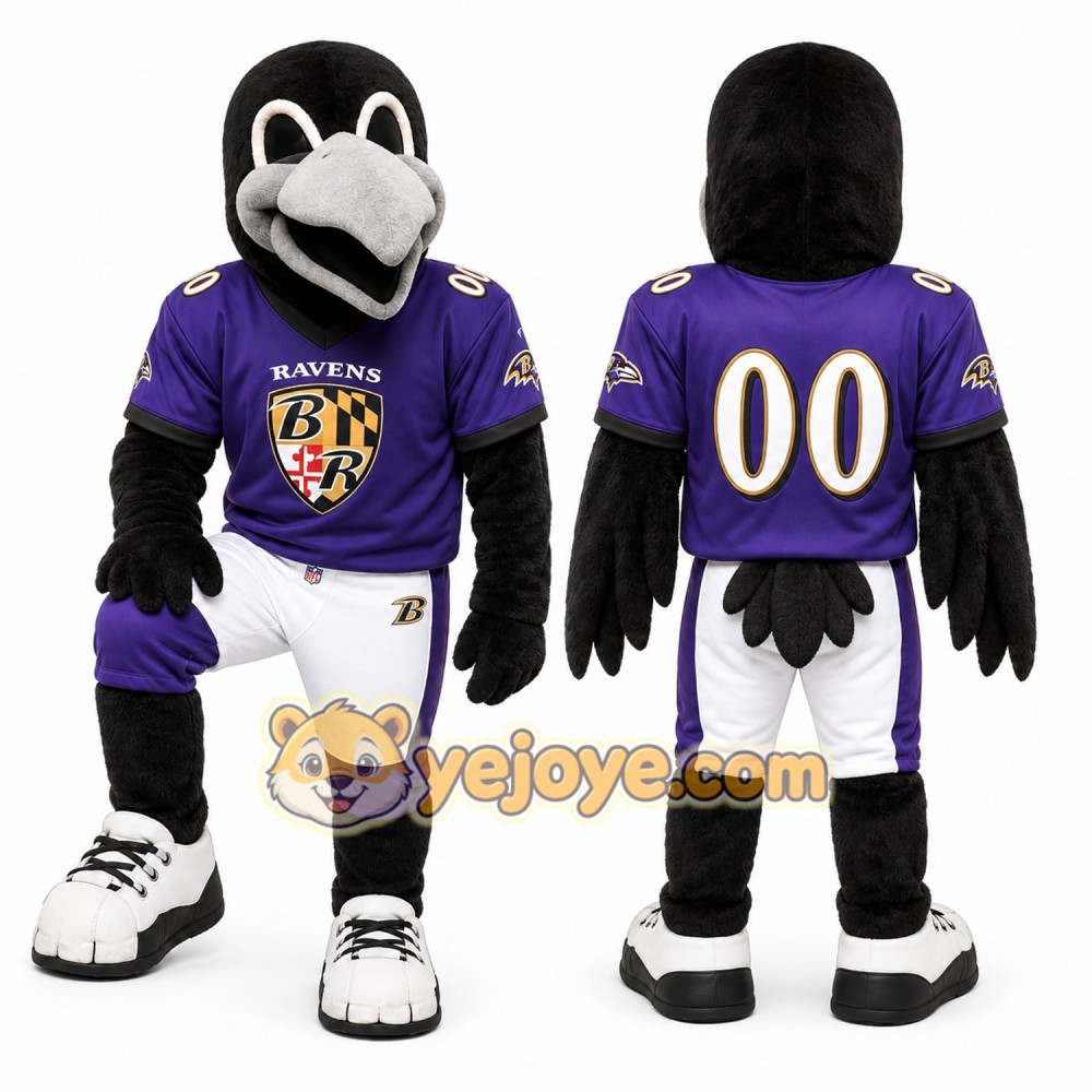 Black Bird Mascot Costume for Sports Events