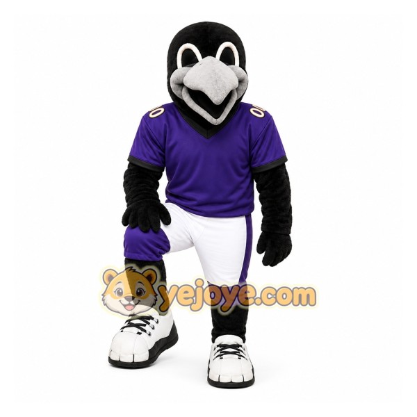 Black Bird Mascot Costume for Sports Events