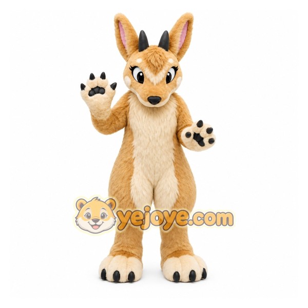 Tan Antelope Mascot Costume for Events and Promotions