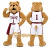 Brown Bulldog Mascot Costume for Sports Events Brown Bulldog Mascot Costume for Sports Events
