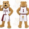 Brown Bulldog Mascot Costume for Sports Events
