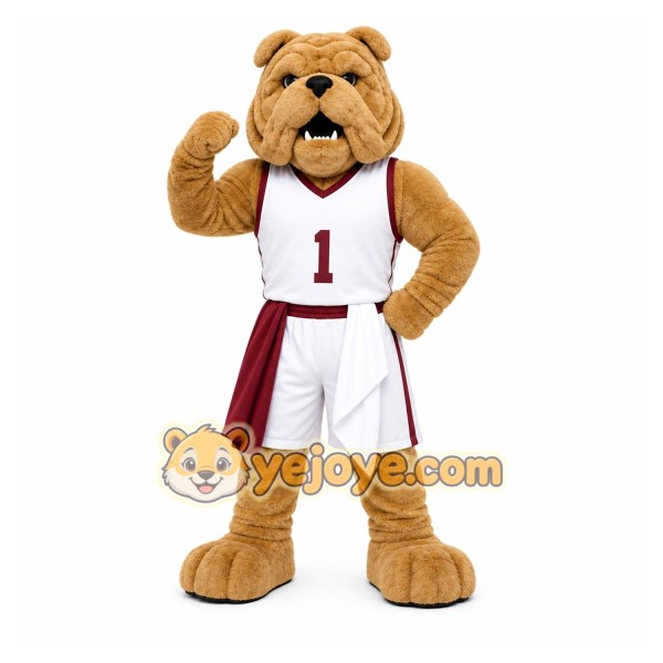 Brown Bulldog Mascot Costume for Sports Events Brown Bulldog Mascot Costume for Sports Events