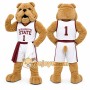 Brown Bulldog Mascot Costume for Sports Events