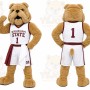 Brown Bulldog Mascot Costume for Sports Events