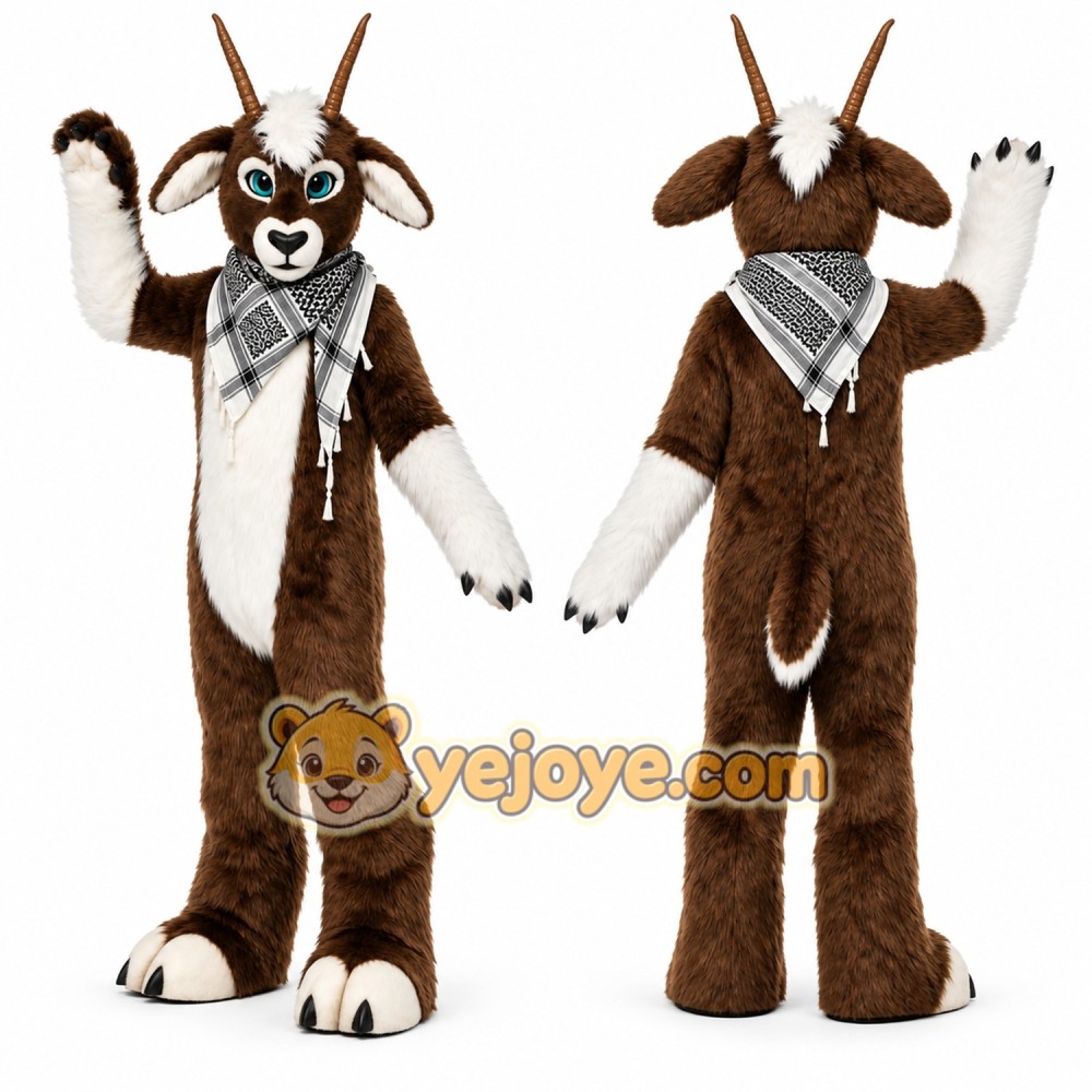 Brown Goat Mascot Costume for Events and Promotions Brown Goat Mascot Costume for Events and Promotions