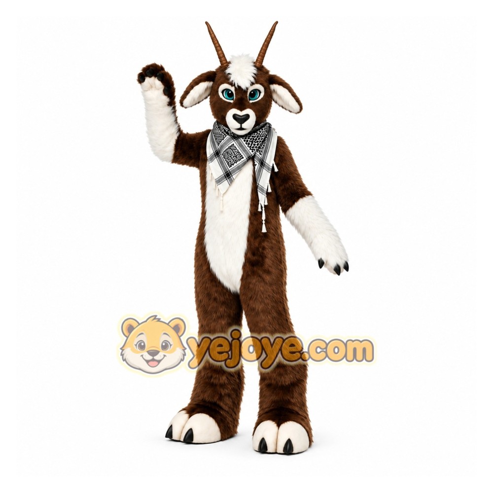 Brown Goat Mascot Costume for Events and Promotions Brown Goat Mascot Costume for Events and Promotions